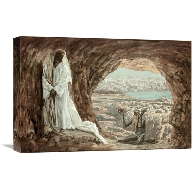 Jesus Tempted in the Wilderness by James Tissot Painting Print on Wrapped Canvas